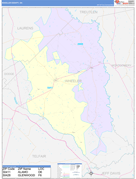 Wheeler County, GA Digital Map Color Cast Style
