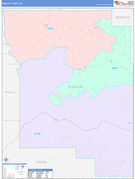 Wheeler County, OR Digital Map Color Cast Style