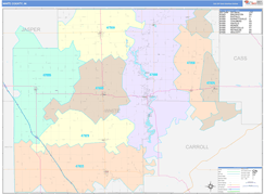 White County, IN Digital Map Color Cast Style