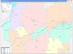 Whiteside County, IL Digital Map Color Cast Style