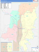 Whitfield County, GA Digital Map Color Cast Style