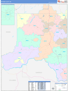 Whitman County, WA Digital Map Color Cast Style