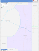 Wibaux County, MT Digital Map Color Cast Style