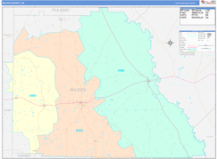 Wilcox County, GA Digital Map Color Cast Style