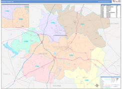 Wilson County, NC Digital Map Color Cast Style