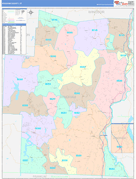 Windham County, VT Digital Map Color Cast Style