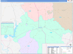 Winn Parish (County), LA Digital Map Color Cast Style