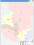 Winneshiek County, IA Digital Map Color Cast Style