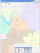 Wood County, TX Digital Map Color Cast Style