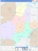 Wood County, WI Digital Map Color Cast Style