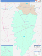 Woodford County, KY Digital Map Color Cast Style