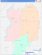 Woodruff County, AR Digital Map Color Cast Style