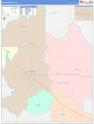 Woodward County, OK Digital Map Color Cast Style