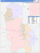 Worth County, GA Digital Map Color Cast Style