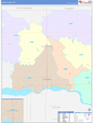 Yankton County, SD Digital Map Color Cast Style