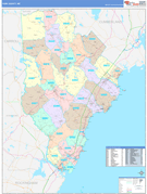 York County, ME Digital Map Color Cast Style