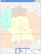 York County, NE Digital Map Color Cast Style