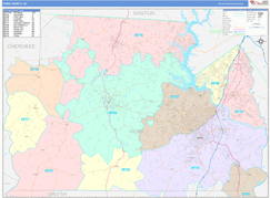 York County, SC Digital Map Color Cast Style