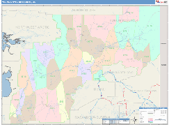 Yukon-Koyukuk Borough (County), AK Digital Map Color Cast Style