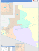 Yuma County, AZ Digital Map Color Cast Style