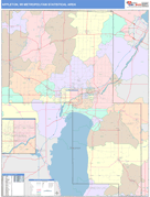 Appleton Metro Area Digital Map Color Cast Style