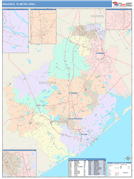 Brazoria Metro Area Digital Map Color Cast Style