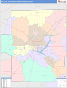 Decatur Metro Area Digital Map Color Cast Style