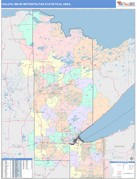 Duluth Metro Area Digital Map Color Cast Style