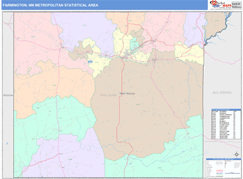 Farmington Metro Area Digital Map Color Cast Style