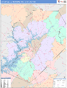 Gainesville Metro Area Digital Map Color Cast Style