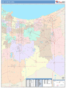 Gary Metro Area Digital Map Color Cast Style