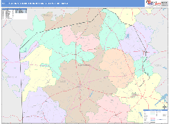 Gettysburg Metro Area Digital Map Color Cast Style