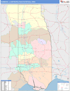 Hammond Metro Area Digital Map Color Cast Style