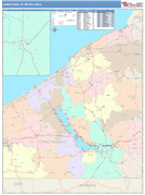 Jamestown Metro Area Digital Map Color Cast Style