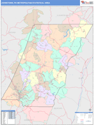 Johnstown Metro Area Digital Map Color Cast Style