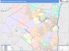 Kingston Metro Area Digital Map Color Cast Style