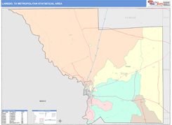 Laredo Metro Area Digital Map Color Cast Style