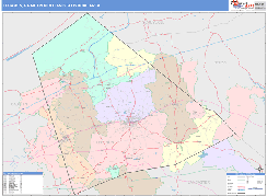 Lebanon Metro Area Digital Map Color Cast Style