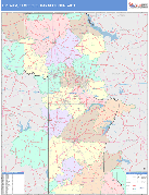 Longview Metro Area Digital Map Color Cast Style