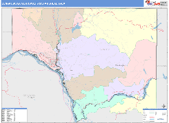 Longview Metro Area Digital Map Color Cast Style