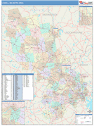 Lowell Metro Area Digital Map Color Cast Style