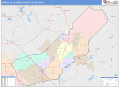 Madera Metro Area Digital Map Color Cast Style