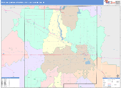 Midland Metro Area Digital Map Color Cast Style