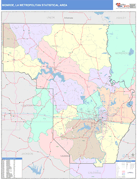 Monroe Metro Area Digital Map Color Cast Style