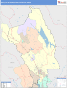 Napa Metro Area Digital Map Color Cast Style