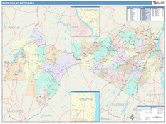 Newburgh Metro Area Digital Map Color Cast Style