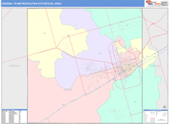 Odessa Metro Area Digital Map Color Cast Style