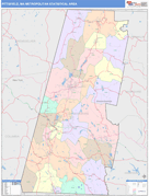 Pittsfield Metro Area Digital Map Color Cast Style