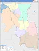 Pocatello Metro Area Digital Map Color Cast Style