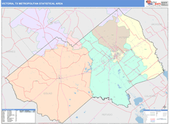 Victoria Metro Area Digital Map Color Cast Style